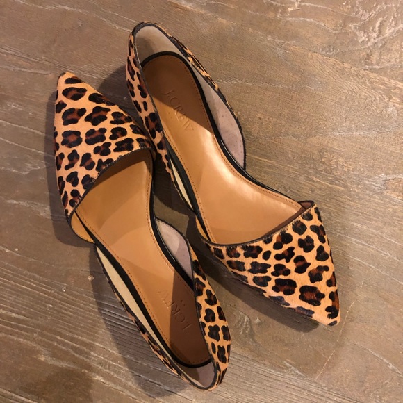 j crew leopard flats